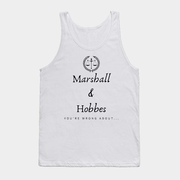 Marshall and Hobbes, Justice Print Tank Top by colleencodes